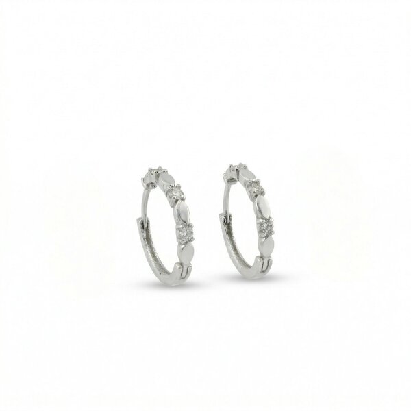 silver earrings 139482
