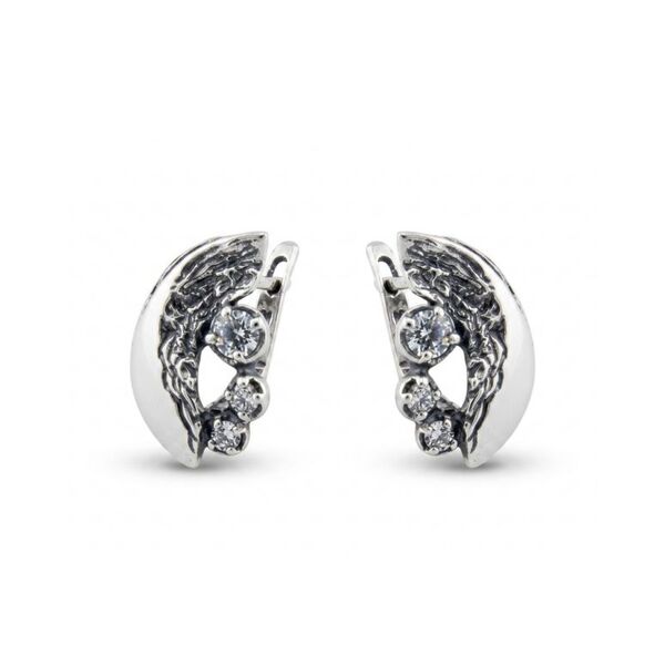 Silver Earings with stone 122100