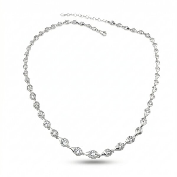 Silver necklace 701674