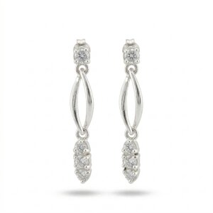 Silver Earings with stones 139545