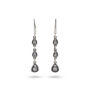 Silver earrings with CZ - Silver Earings stones - 137329
