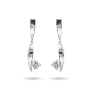 Silver Earings with stone 121289