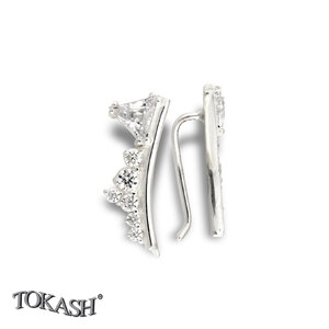 Silver earrings with CZ - Silver Earings with stones - 139276