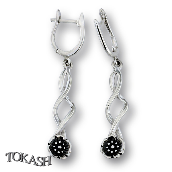 Silver Earings stones 132237