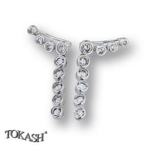 Silver earrings with CZ - Silver Earings with stones - 139250
