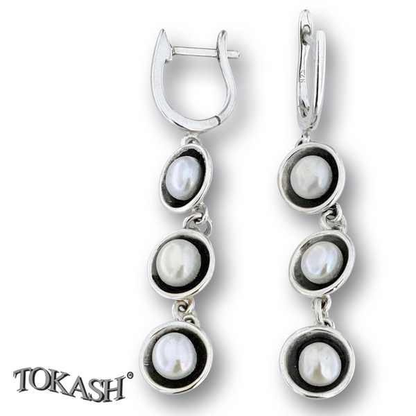 Earrings with pearls 115244