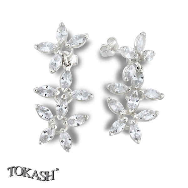 Silver Earings with stones 140066