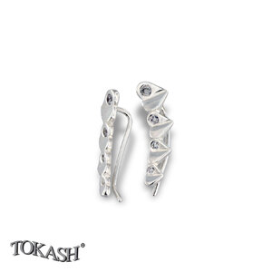 Silver earrings with CZ - Silver Earings with stones - 139211