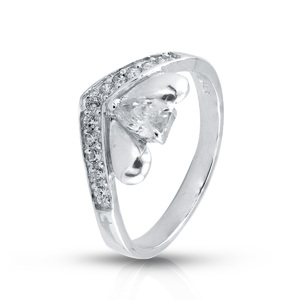Silver rings with CZ - Silver ring stones - 1626329