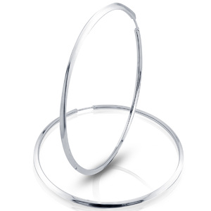 Silver earrings without stones - silver earrings hollow - 112675