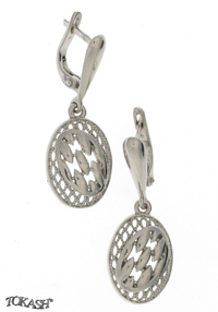 Silver Earings stones 128085