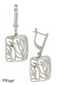 Silver Earings stones 128082