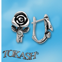 Silver Earings with stone 121897