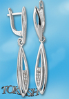 Silver earrings with CZ - Silver Earings stones - 138936
