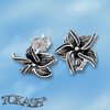 Silver earrings without stones - 111940