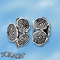 Silver Earings stones 136944