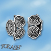 Silver Earings stones 136944