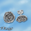 Silver earrings without stones - 111945