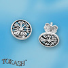 Silver earrings without stones - 111620