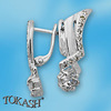 Silver earrings with CZ - Silver Earings with stones - 139045