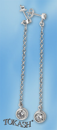 Silver Earings with stone 121182