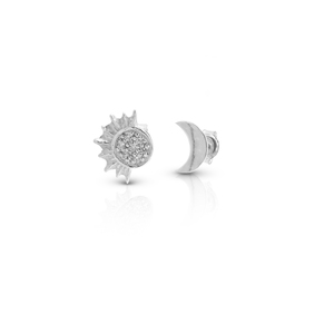 Silver earrings with CZ - Studs Earrings - 120486