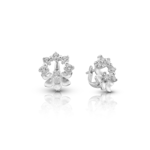 Silver earrings with CZ - Silver Earings stones - 138487