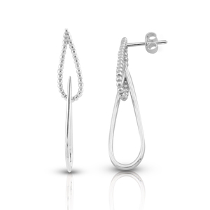Silver Earings stones 132609