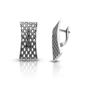 Silver Earings stones 132485