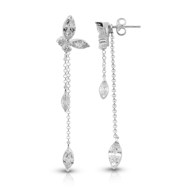 Silver Earings stones 137466