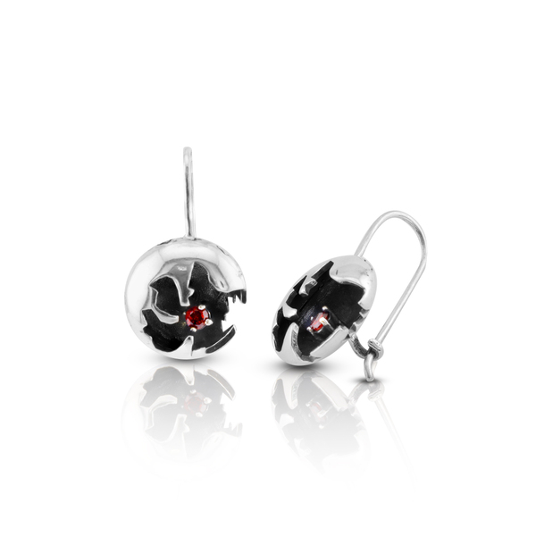Silver Earings with stone 122464