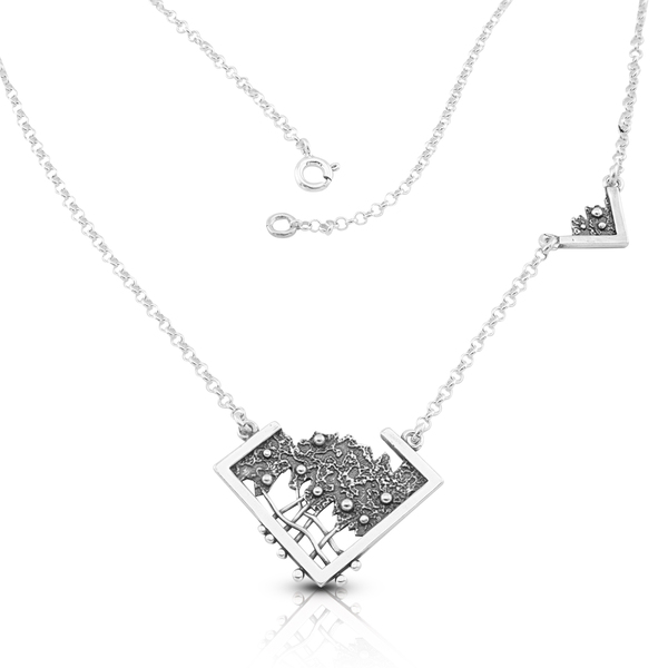 Silver necklace 701586