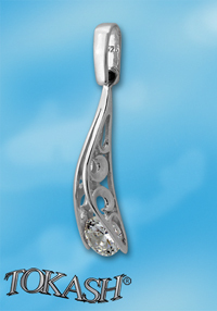 silver pendant stone 184477