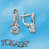 Silver earrings with CZ - Silver Earings with stones - 139471