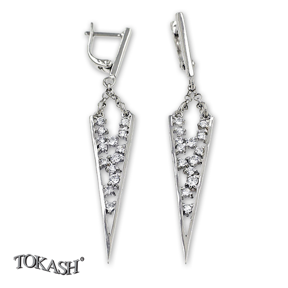 Silver Earings with stones 139119