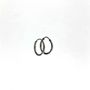 Silver earrings without stones - 112115