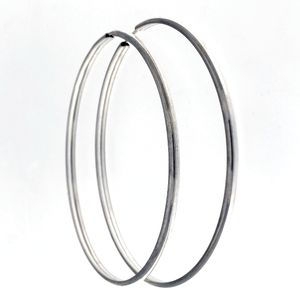 Silver earrings without stones - silver earrings hollow - 112375