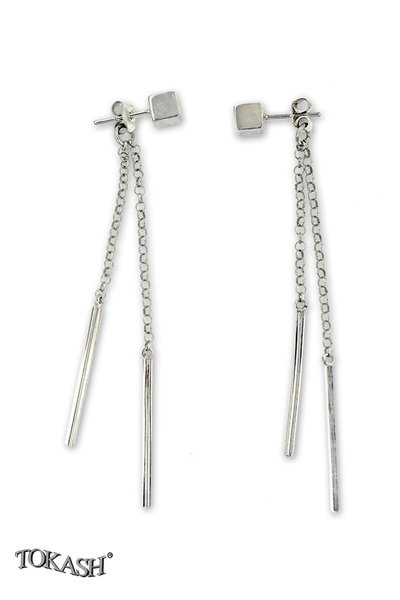 Silver Earings stones 110115