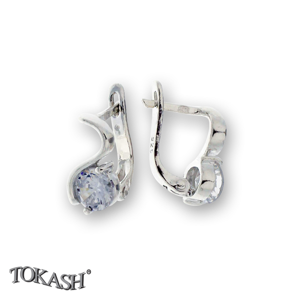 Silver Earings with stone 114299