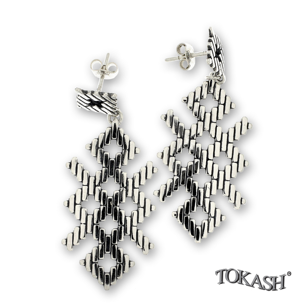 Silver Earings stone 131104