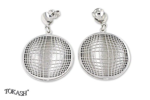 Silver Earings stones 128134
