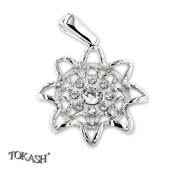 silver pendant stone 173112