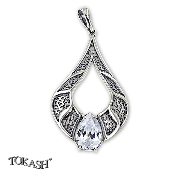 silver pendant stone 182137