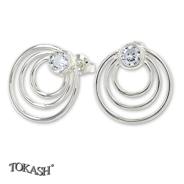 Silver Earings with stone 122128