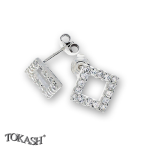Silver earrings with CZ - Silver Earings with stones - 139305