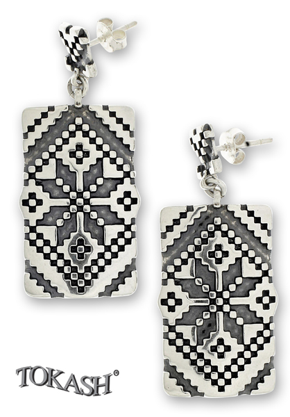 Silver Earings stone 131103