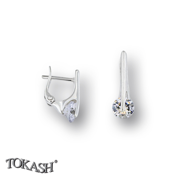 Silver Earings with stone 114134