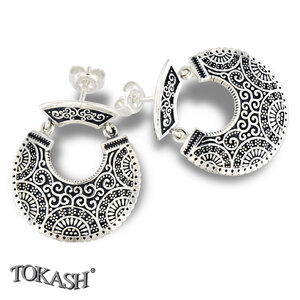 Silver earrings without stones - Silver Earings stones - 136256