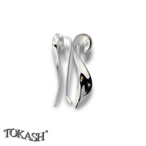 Silver earrings without stones - 111532