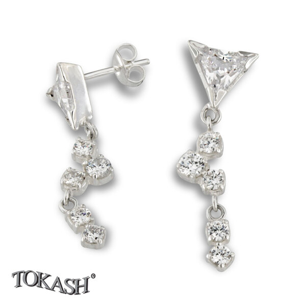 Silver Earings with stones 139275